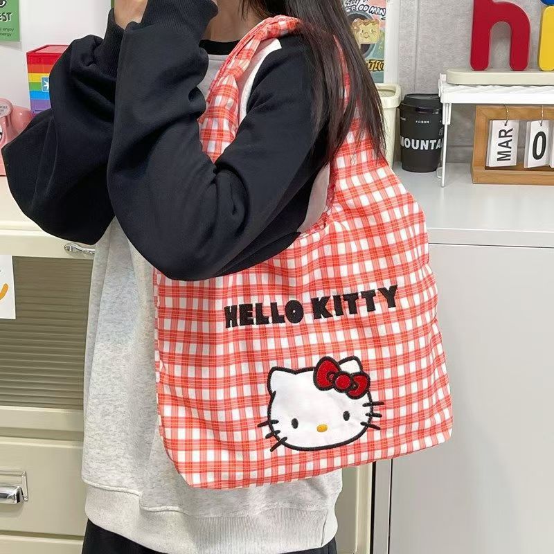 Luxury Bags Luggage - Printed canvas bag Sanrio hello Kitty