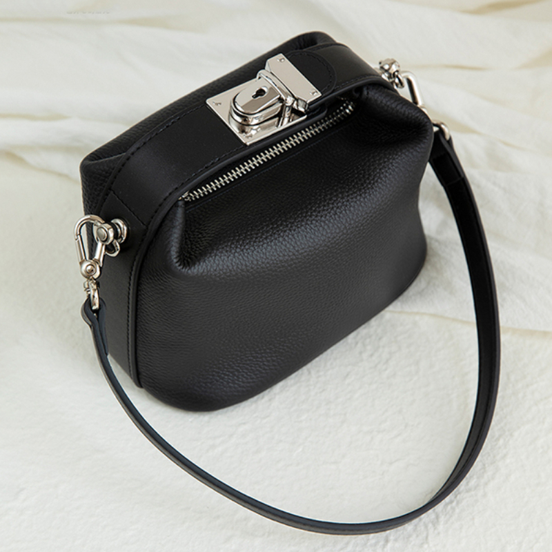 Luxury Bags With Silver Hardware - Genuine Leather Luxury Designer Handbag Women