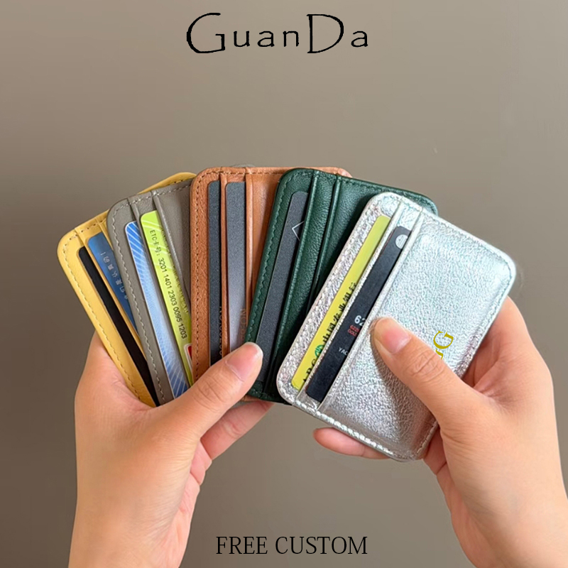 Luxury Bags Without Logo - Sheepskin Luxury Simple Slim Card Bag