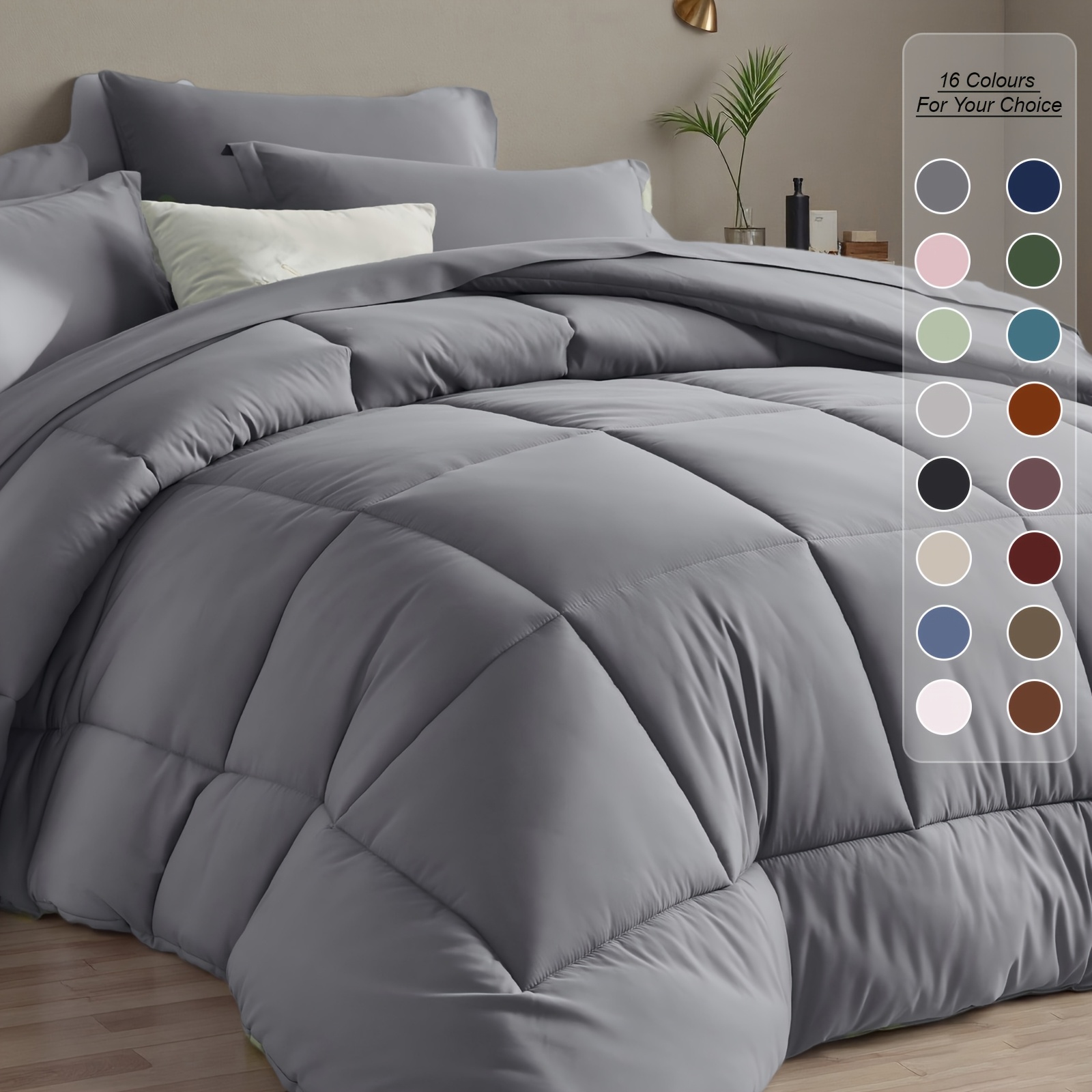 Luxury Bags In Pakistan - us5/7pcs Luxurious Checked Pattern Comforter Set-Multiple