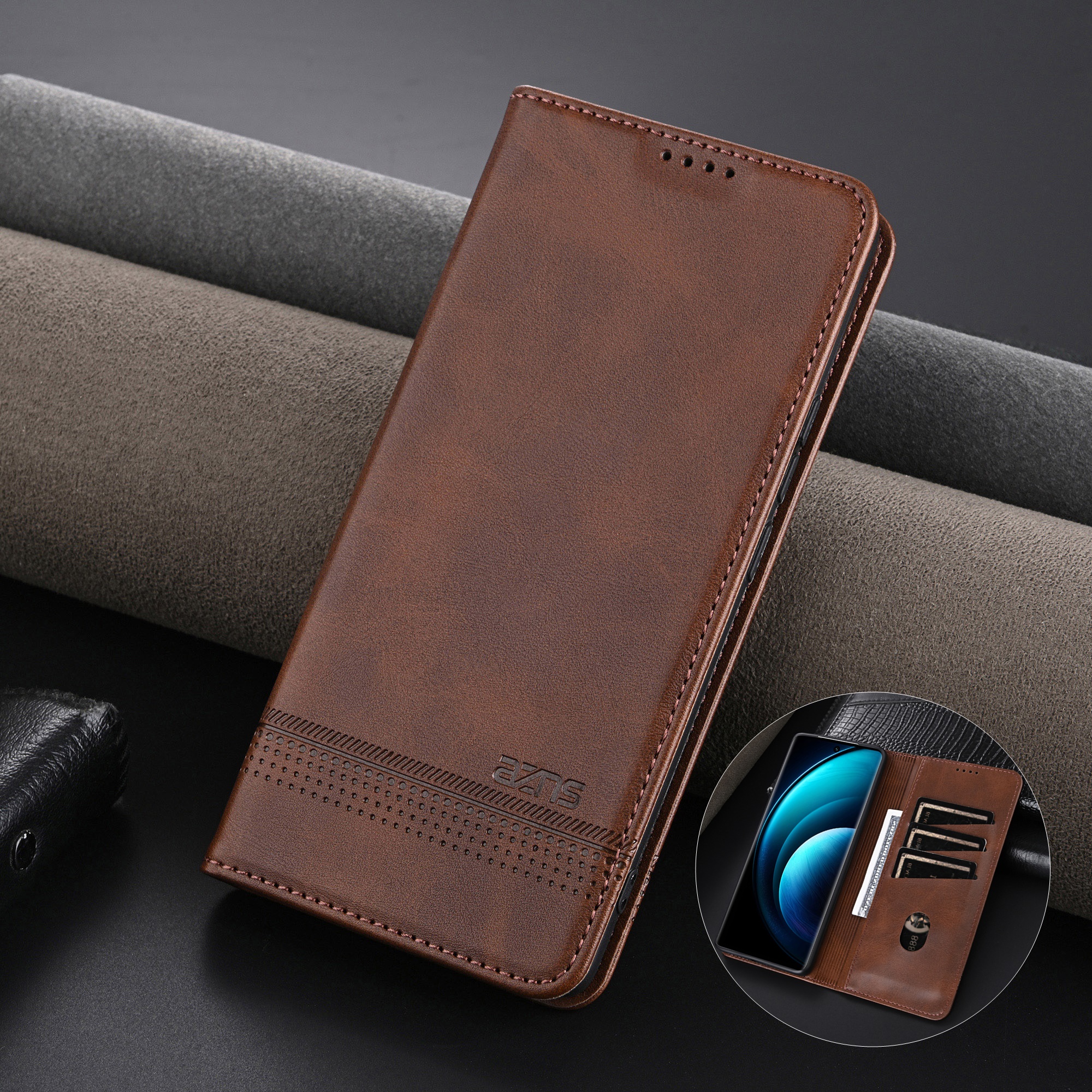 Luxury Bags & Leather Repair Of Atlanta - Business Flip Leather Phone Case for