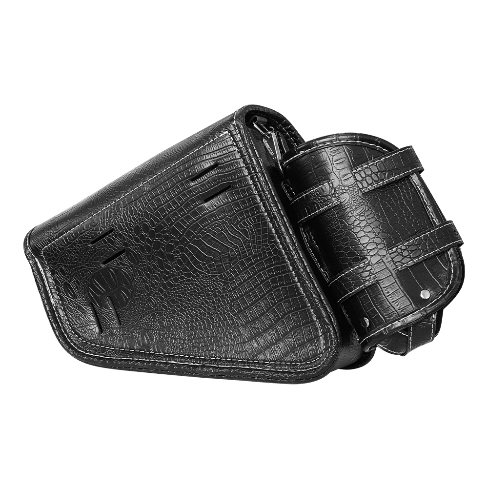 Luxury Bags Luggage - Universal Motorcycle Luxury Black Crocodile Pattern