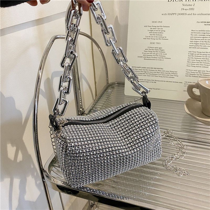 Allover Rhinestone Bucket Bag, - Luxury Designer Bags Ysl recension och pris
