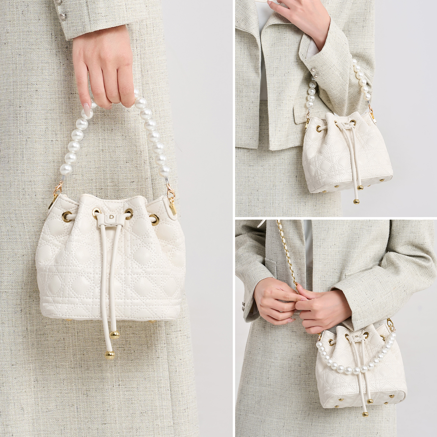 New pearl chain shoulder bag q - Chain Crossbody Quilted recension och pris