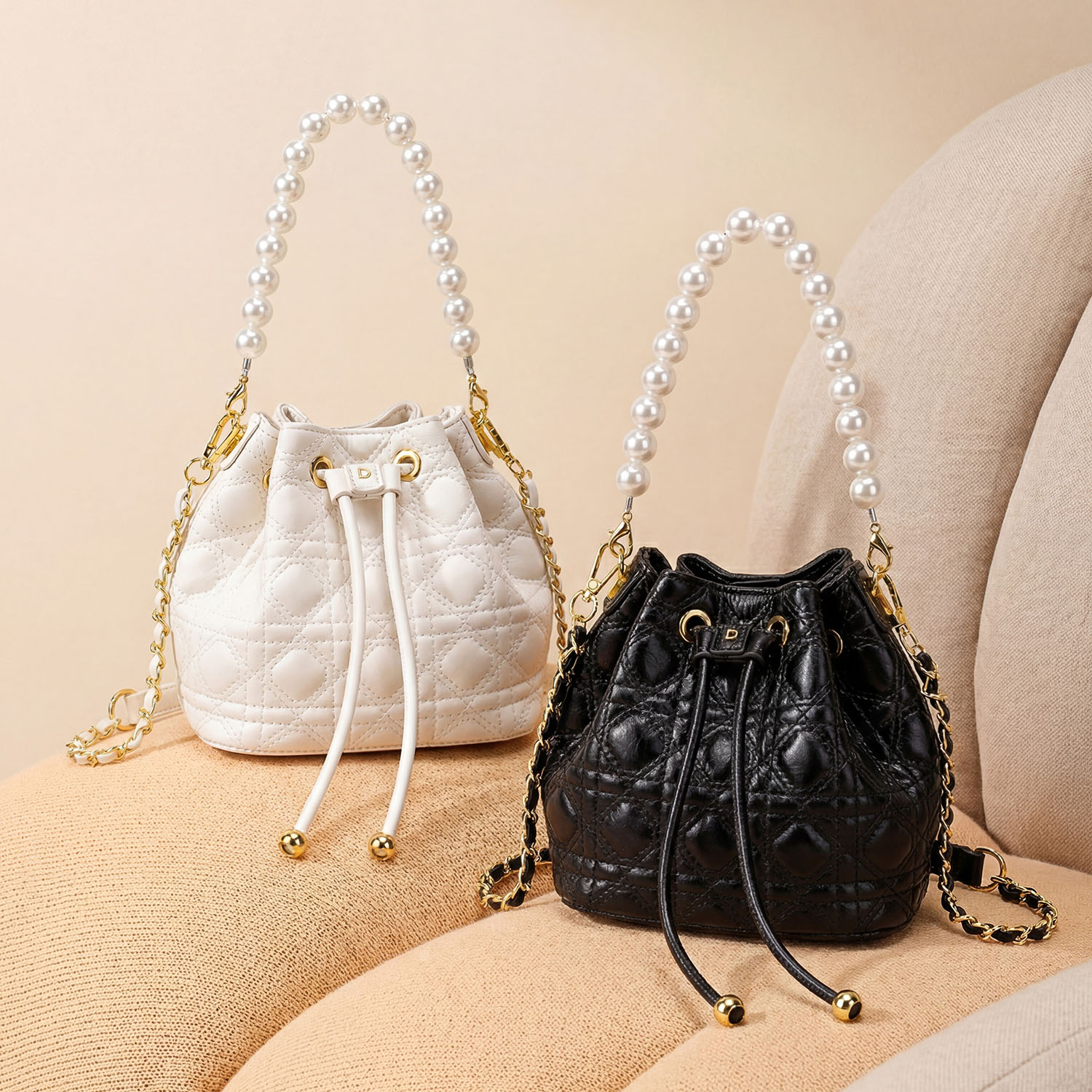New pearl chain shoulder bag q - Chain Crossbody Quilted recension och pris