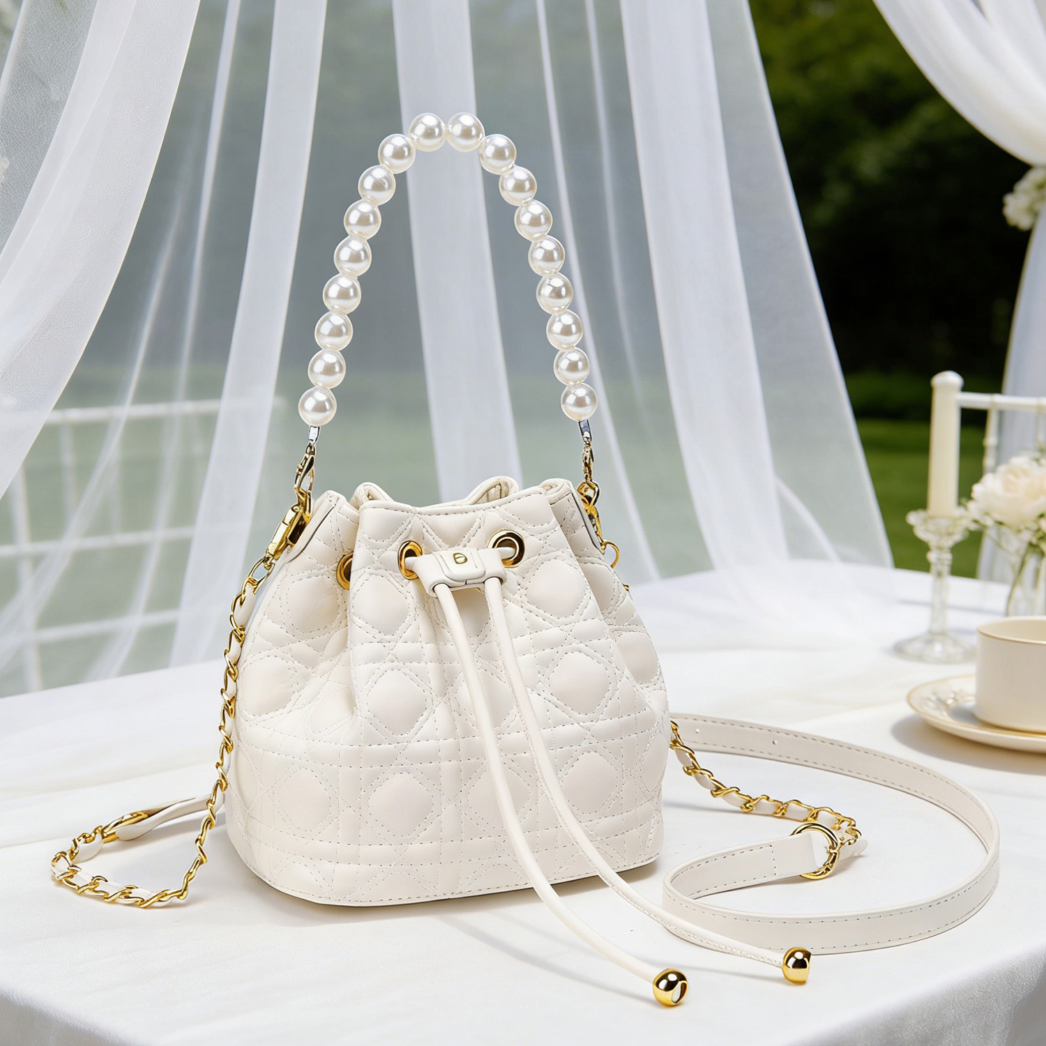 New pearl chain shoulder bag q - Chain Crossbody Quilted recension och pris