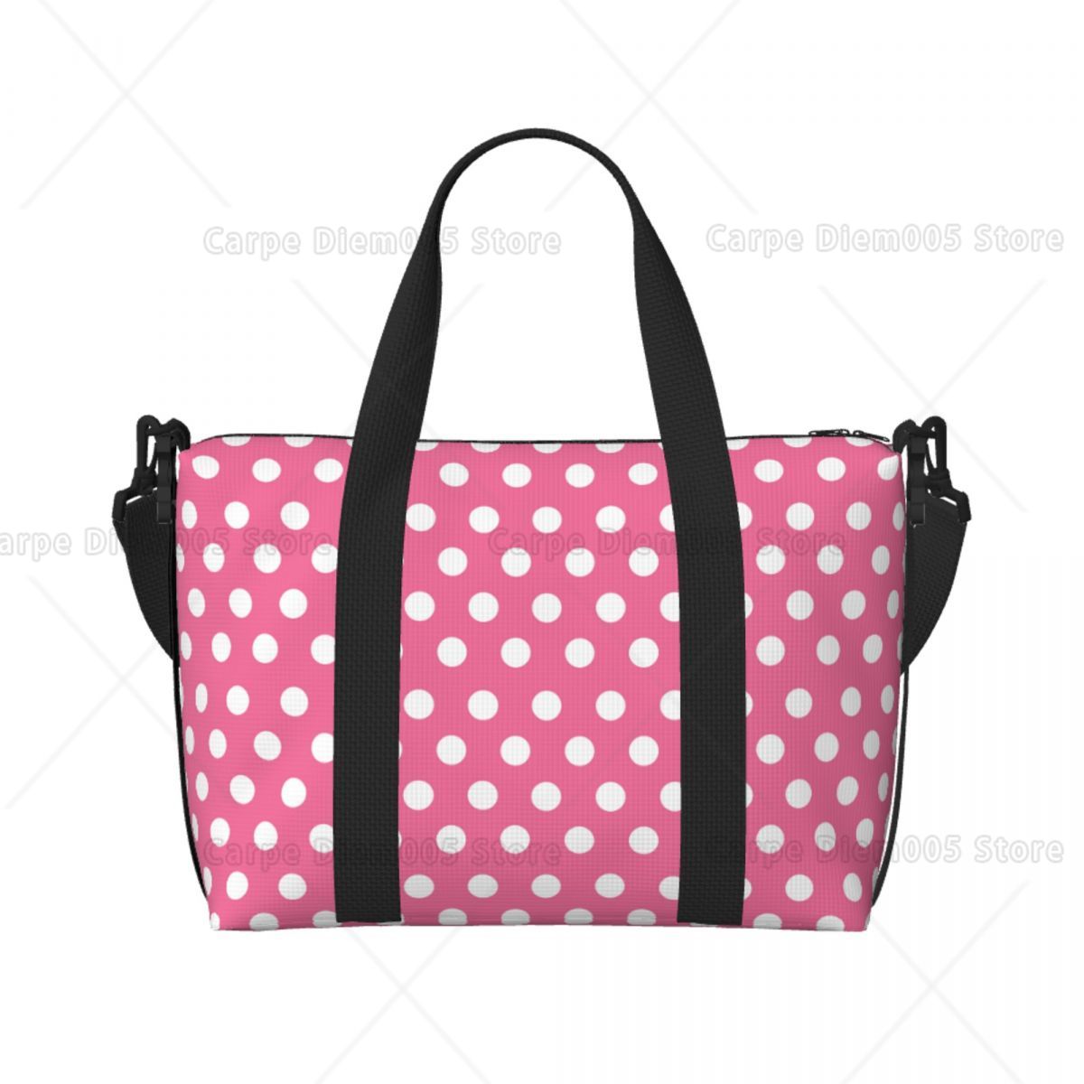 Pink Polka Dots Tote Bag Large - Luxury Bags Luggage recension och pris