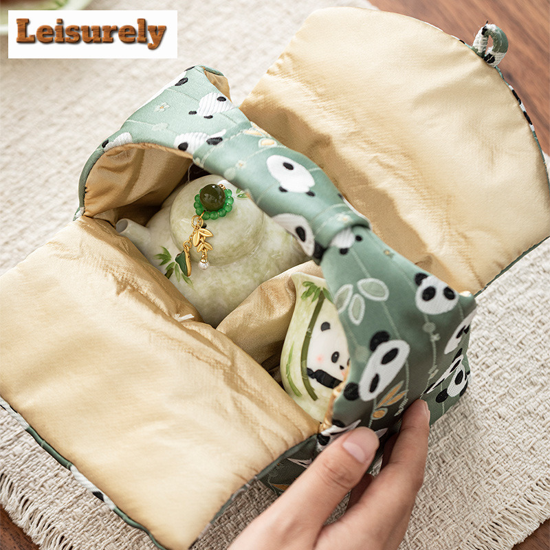 Hand-painted Panda Travel Tea  - Luxury Bags Hand Painted recension och pris