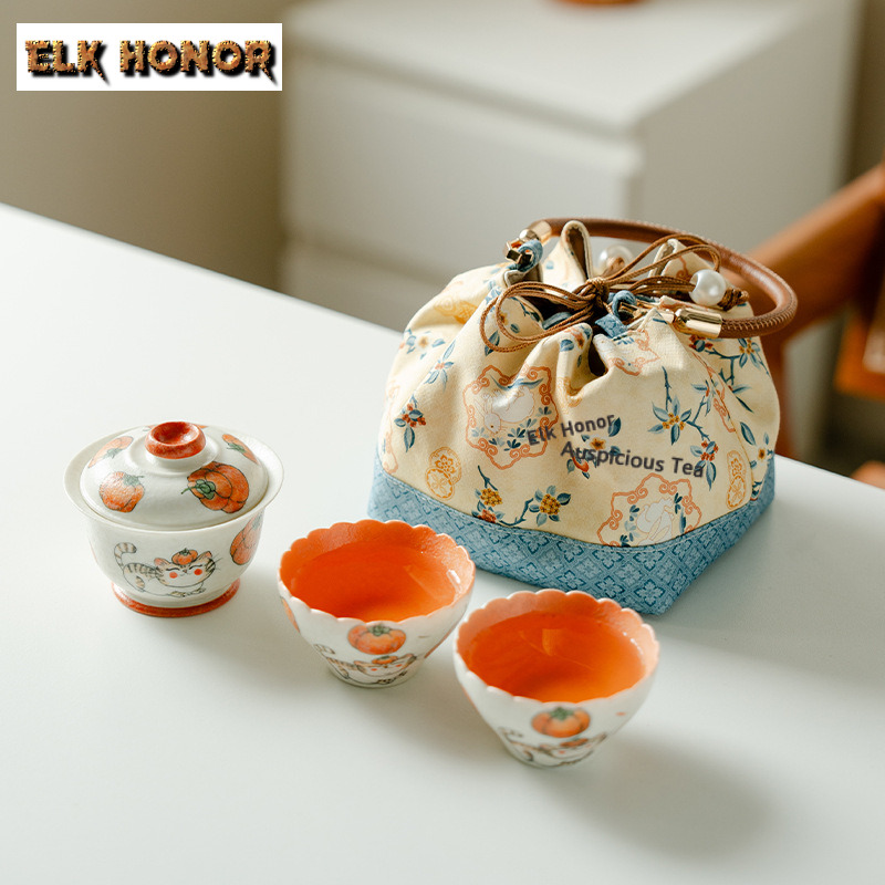 Hand-painted Persimmons Travel - Luxury Bags Hand Painted recension och pris