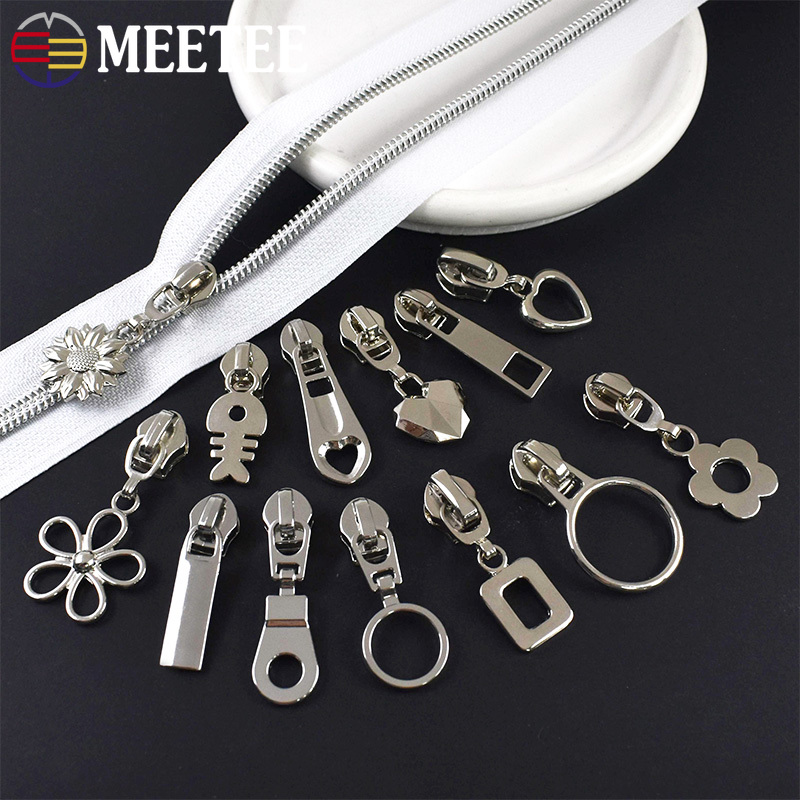 10/20/30Pcs 5# Silver Nylon Zi - Luxury Bags With Silver Hardware recension och pris