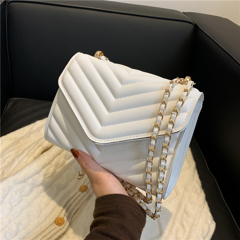 Women's White Black Quilted Ch - Chain Crossbody Quilted recension och pris