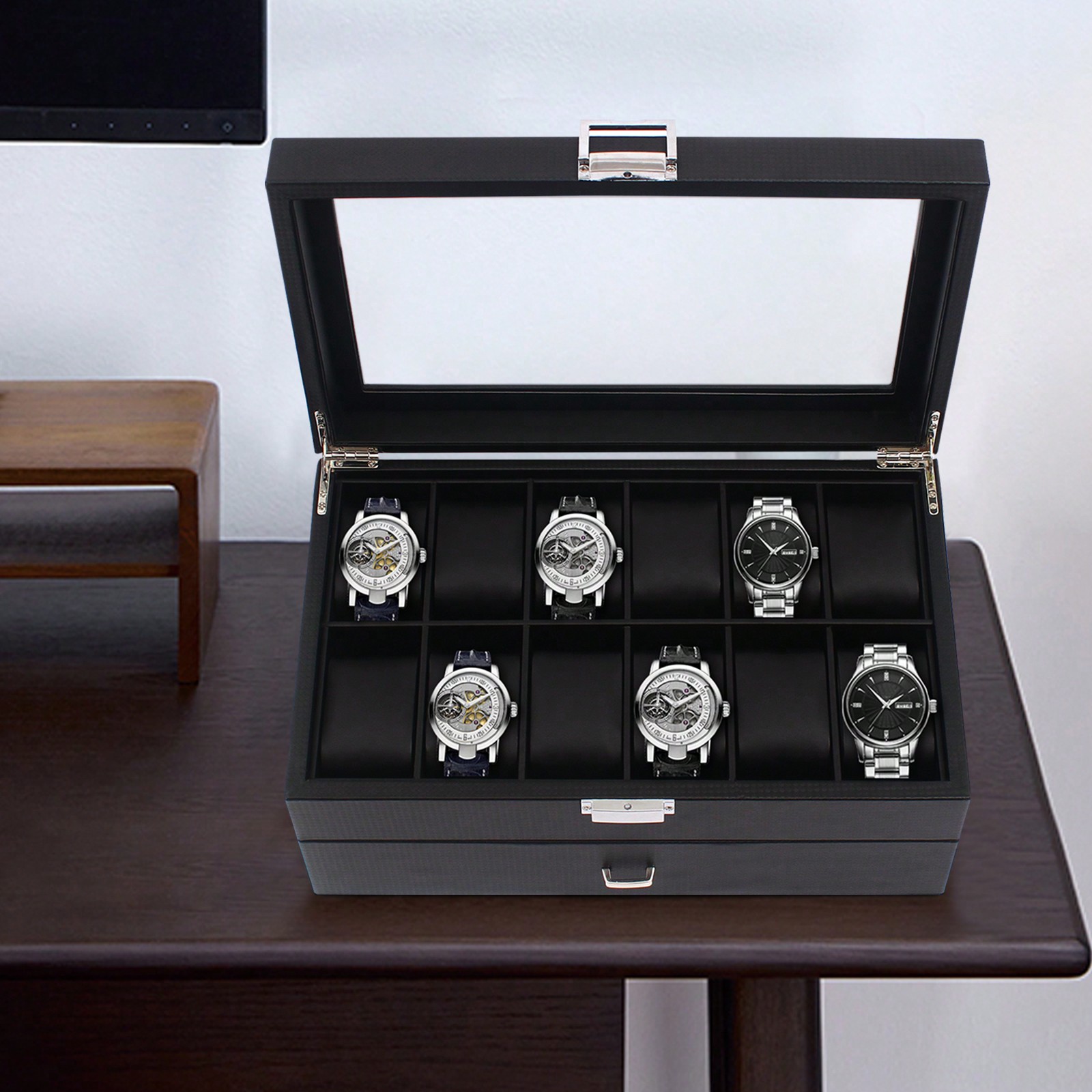 24 Slot Men Watch Display Case - Luxury Bags & Leather Repair Of Atlanta recension och pris