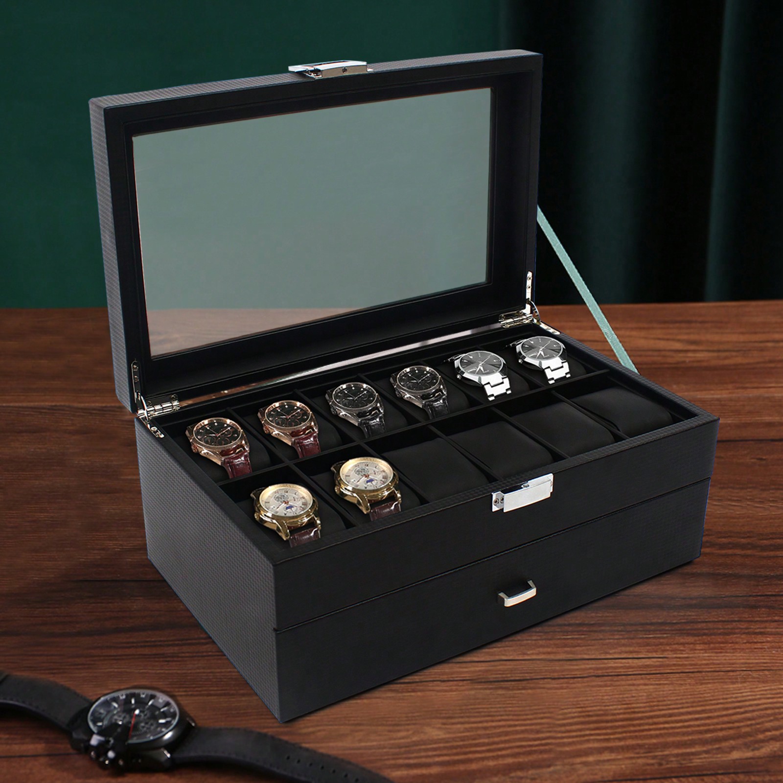 24 Slot Men Watch Display Case - Luxury Bags & Leather Repair Of Atlanta recension och pris