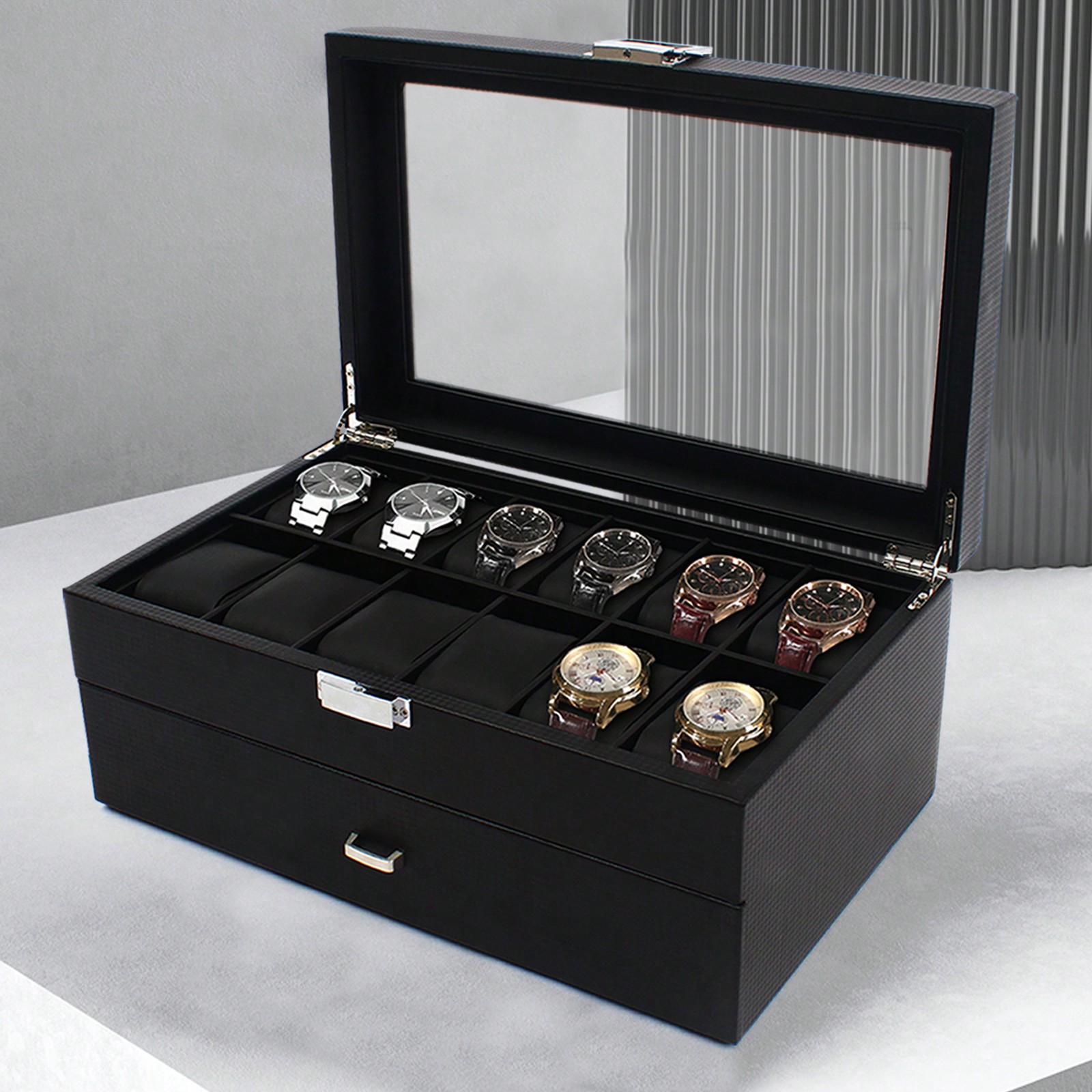 24 Slot Men Watch Display Case - Luxury Bags & Leather Repair Of Atlanta recension och pris