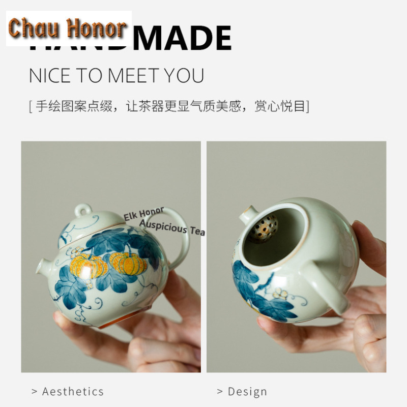 Hand-painted Pumpkin Travel Te - Luxury Bags Hand Painted recension och pris