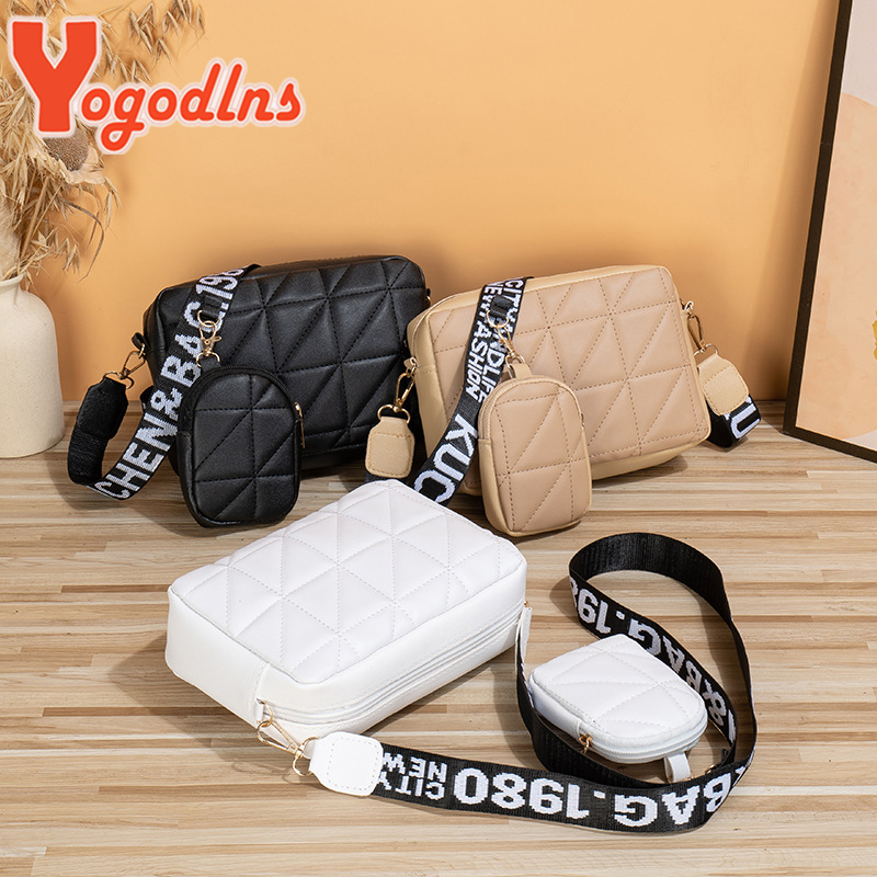 Yogodlns Brand Crossbody Bags  - Chain Crossbody Quilted recension och pris