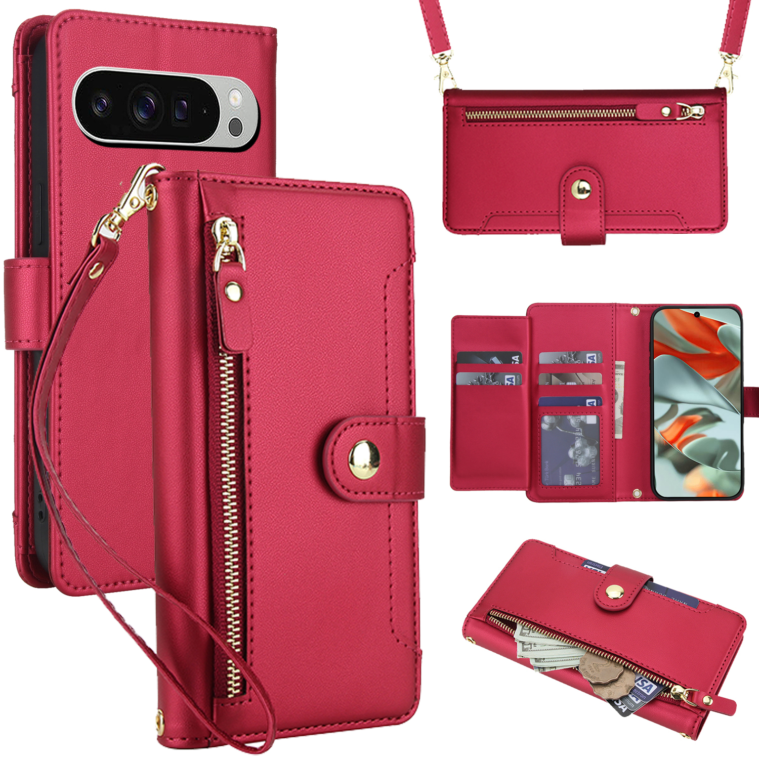 Crossbody Zipper Leather Walle - Luxury Bags & Leather Repair Of Atlanta recension och pris