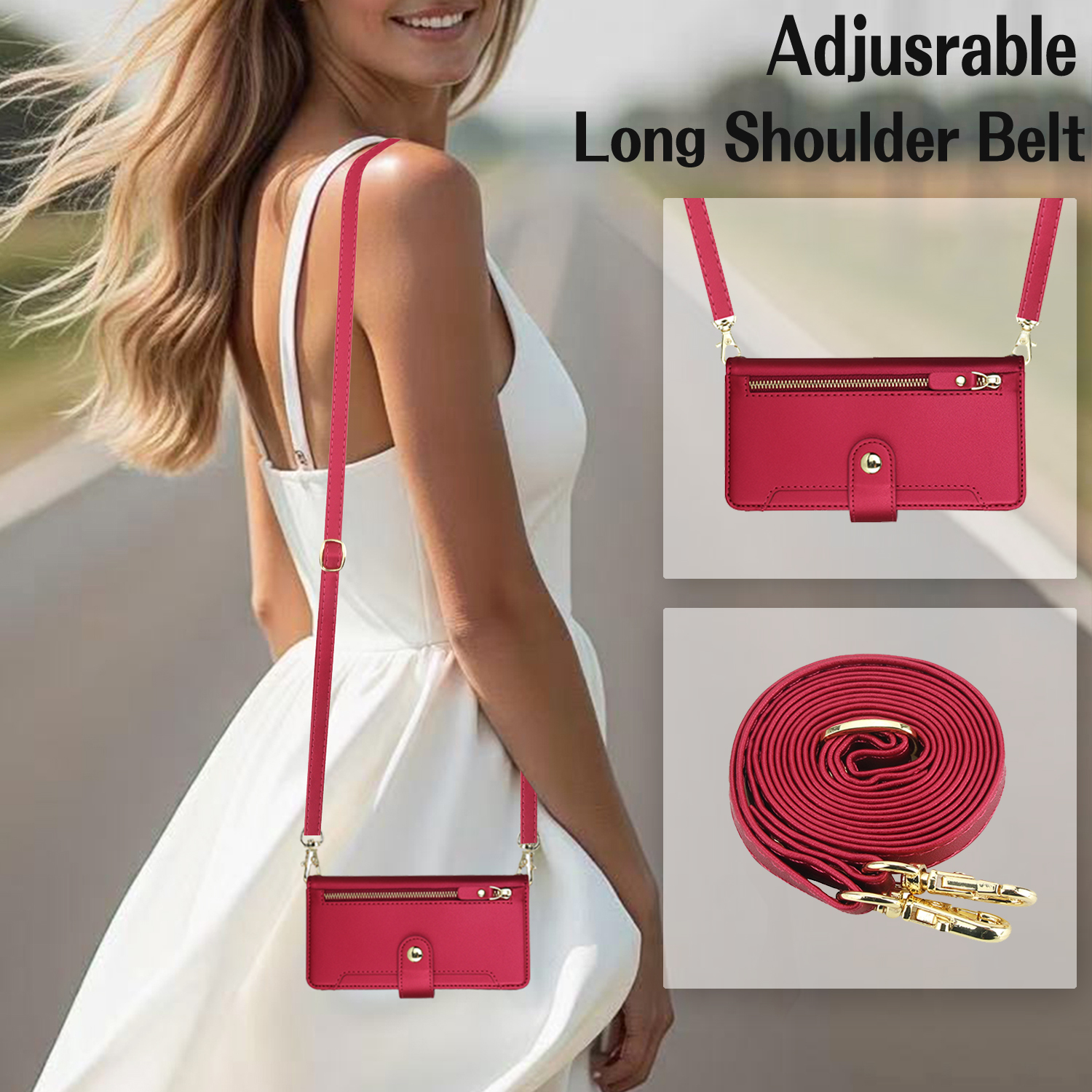 Crossbody Zipper Leather Walle - Luxury Bags & Leather Repair Of Atlanta recension och pris