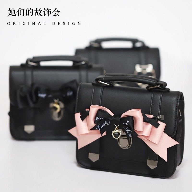 Buckle Shoulder Bag Lolita Bow - Luxury Bags For Young Women recension och pris