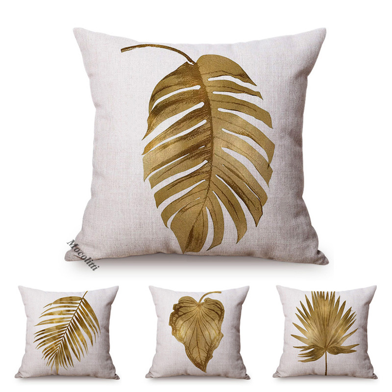 Golden Leaf Style Cotton Linen - Luxury Bags Hand Painted recension och pris