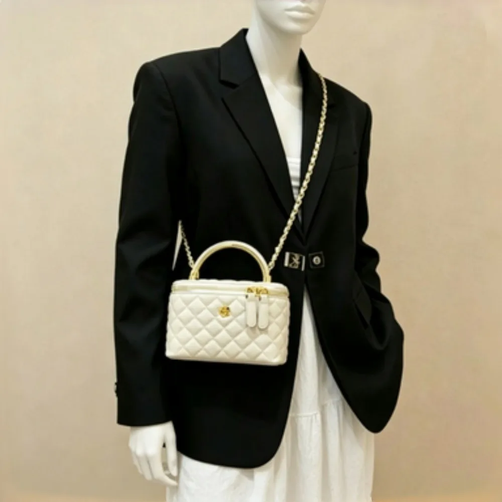 Soft Lambskin Leather Crossbod - Chain Crossbody Quilted recension och pris