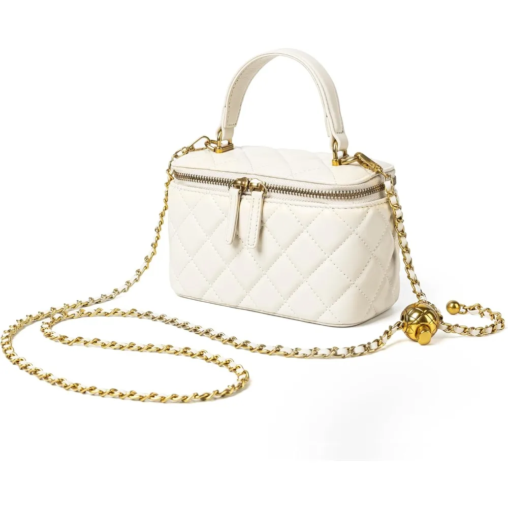 Soft Lambskin Leather Crossbod - Chain Crossbody Quilted recension och pris
