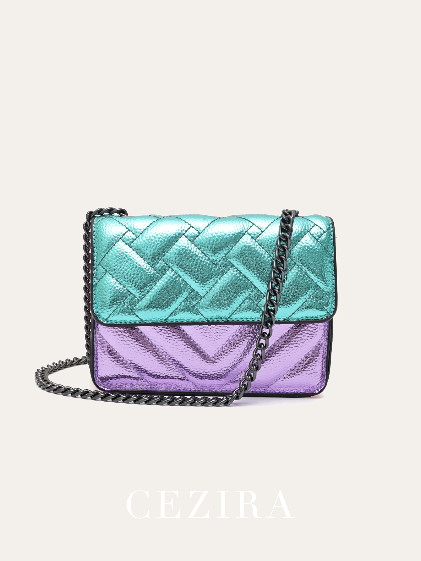 Women PU Leather Handbag Metal - Chain Crossbody Quilted recension och pris