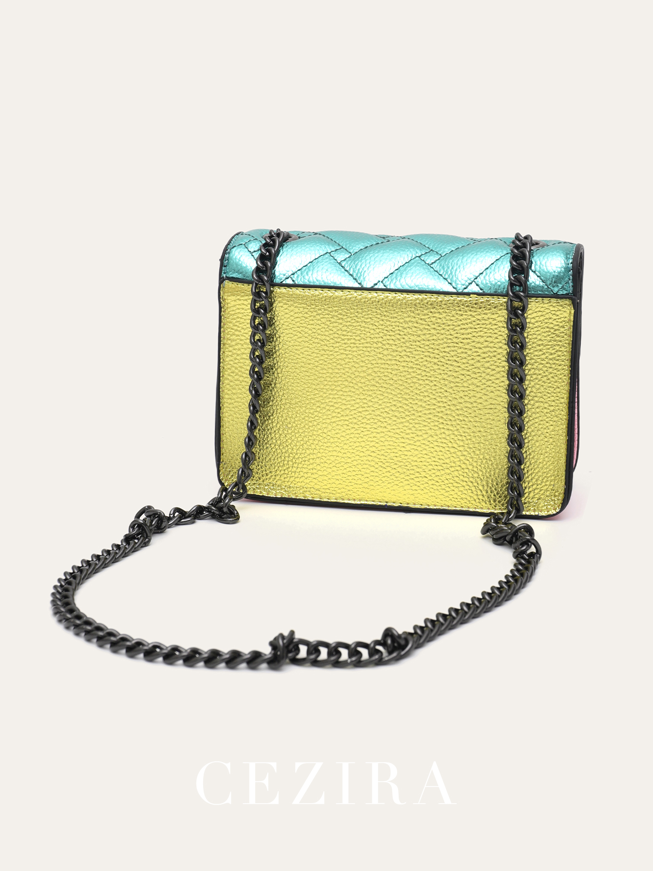 Women PU Leather Handbag Metal - Chain Crossbody Quilted recension och pris
