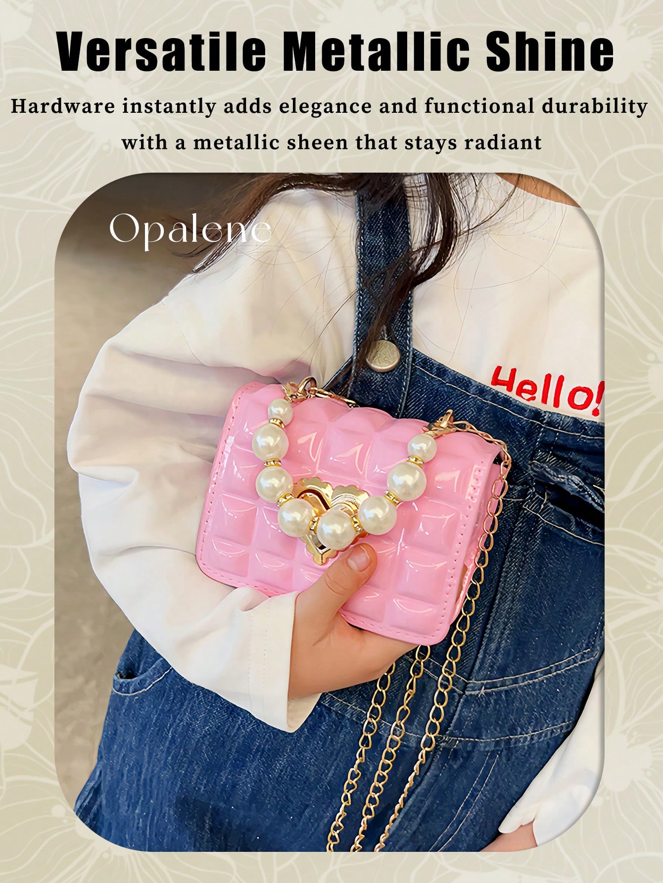 Mini Faux Pearl Embellished Qu - Chain Crossbody Quilted recension och pris
