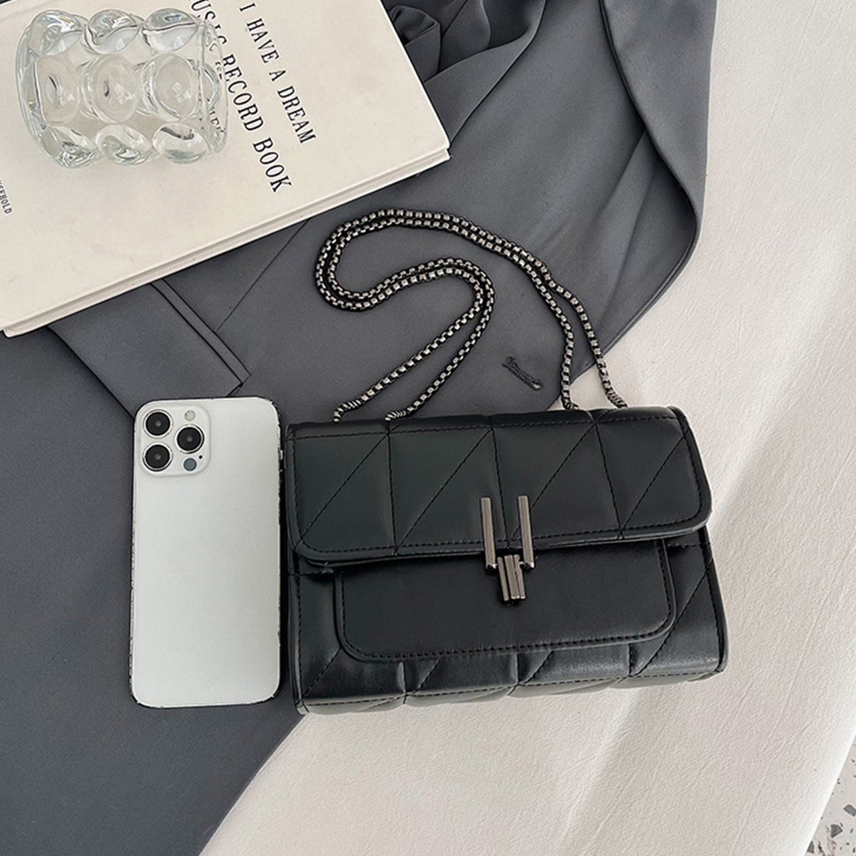 Luxury Fashionable Women Cross - Chain Crossbody Quilted recension och pris