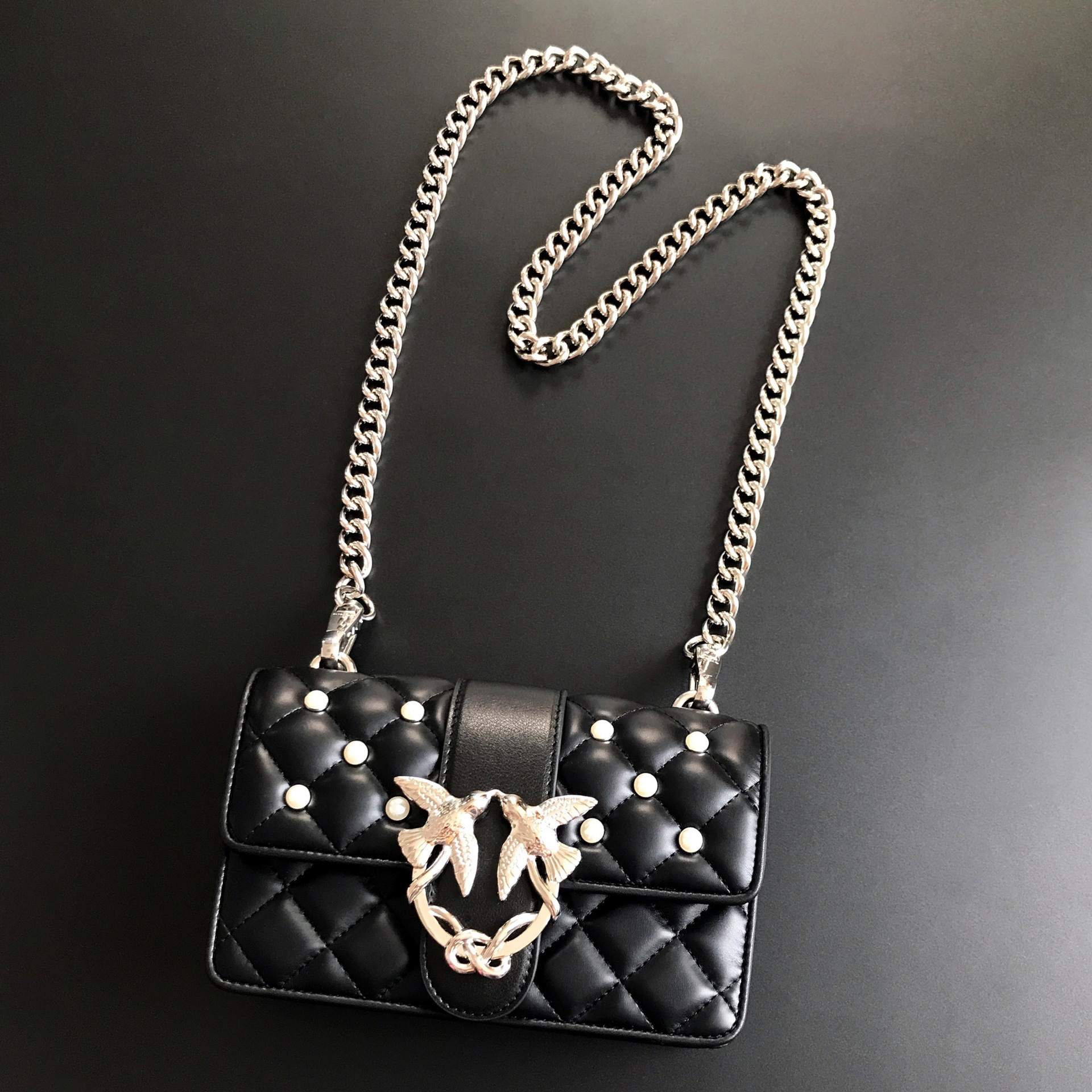 Quilted Pearl Embellished Chai - Chain Crossbody Quilted recension och pris